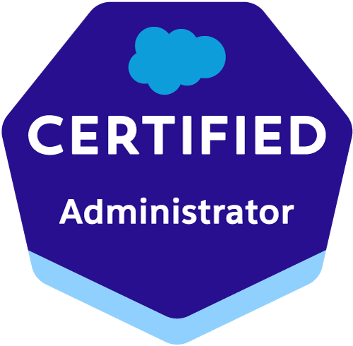 Salesforce Administrator certified badge